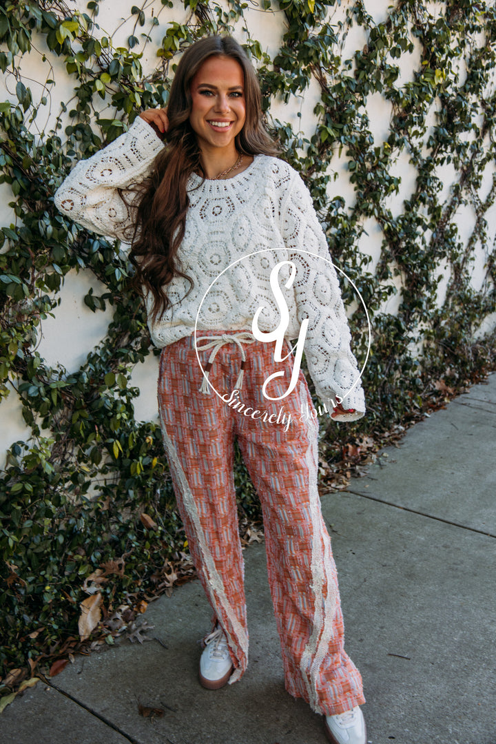 Pierce Boho Pants- Orange  Mulit