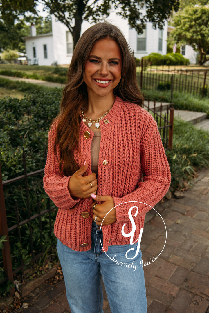 Cuddle Up Sweater- Dusty Pink