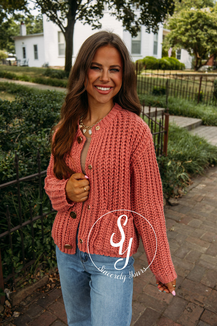 Cuddle Up Sweater- Dusty Pink