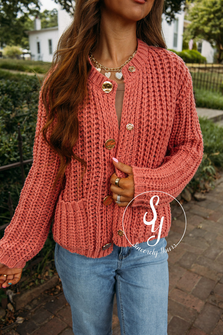 Cuddle Up Sweater- Dusty Pink