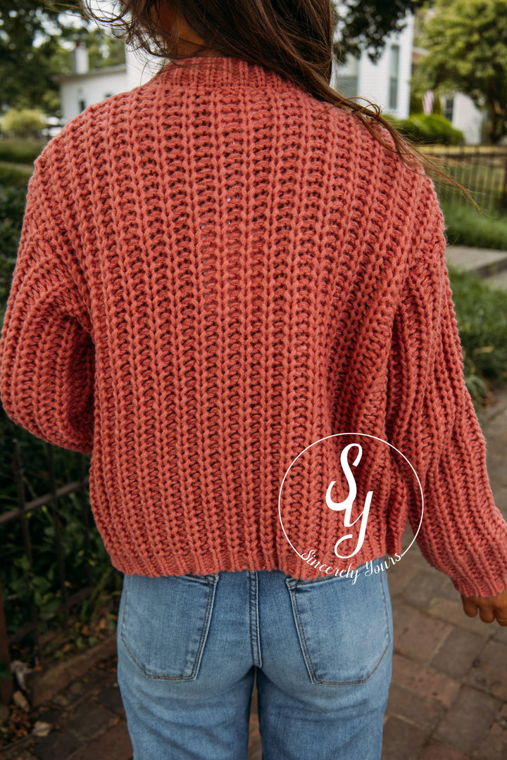 Cuddle Up Sweater- Dusty Pink