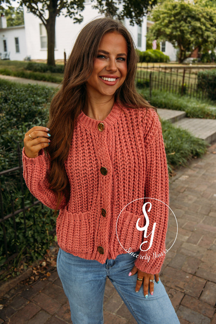 Cuddle Up Sweater- Dusty Pink