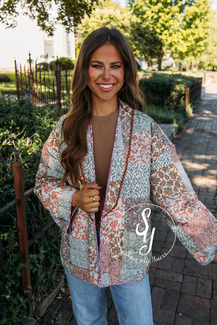 Mountain Top Jacket- Rust Multi