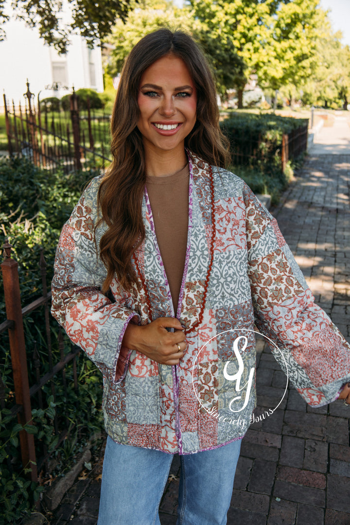 Mountain Top Jacket- Rust Multi