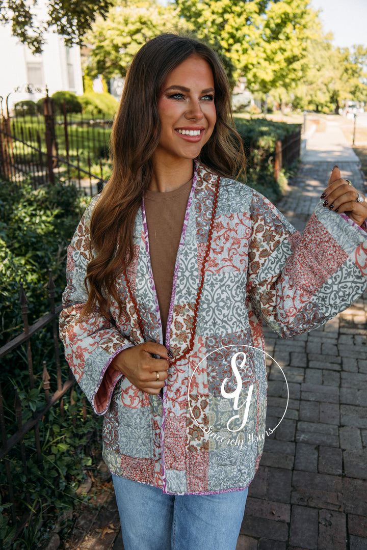 Mountain Top Jacket- Rust Multi