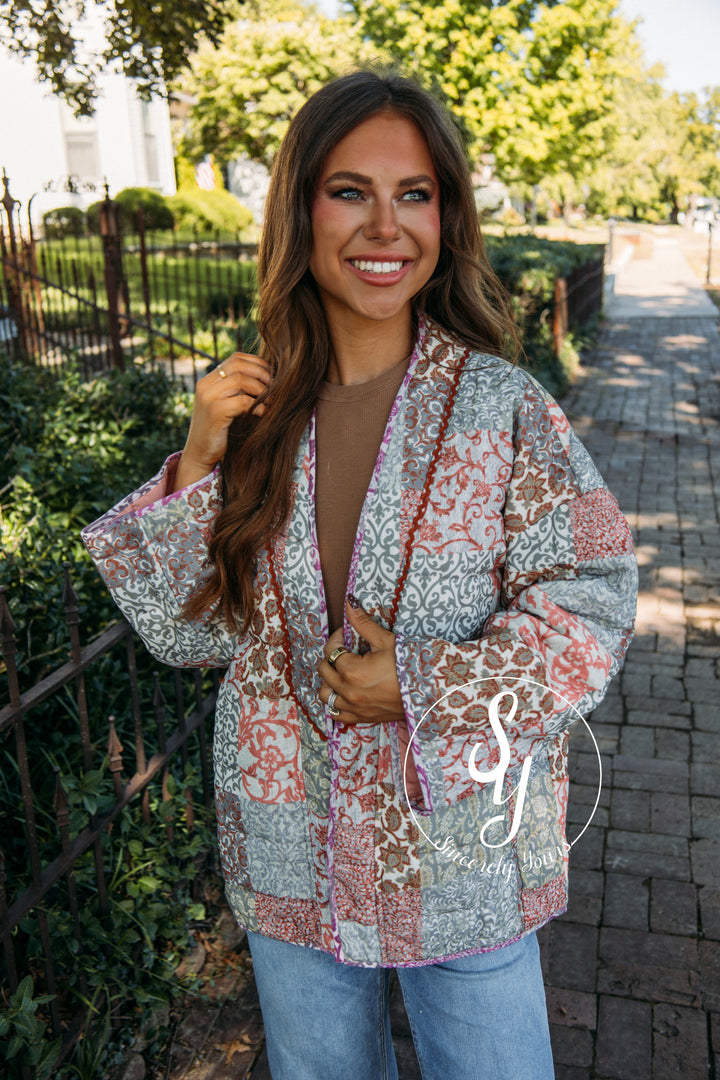 Mountain Top Jacket- Rust Multi