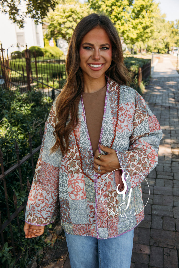 Mountain Top Jacket- Rust Multi