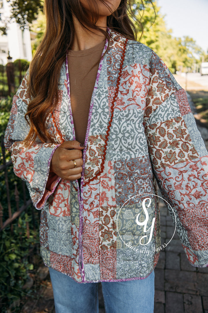 Mountain Top Jacket- Rust Multi