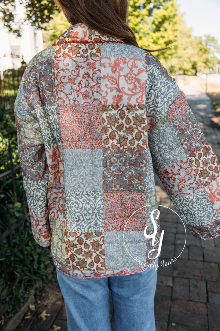 Mountain Top Jacket- Rust Multi