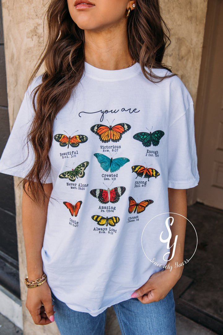 Butterfly Faith Tee -White