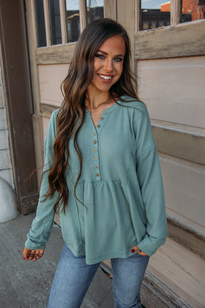 DOORBUSTER All About Me Top - Sage