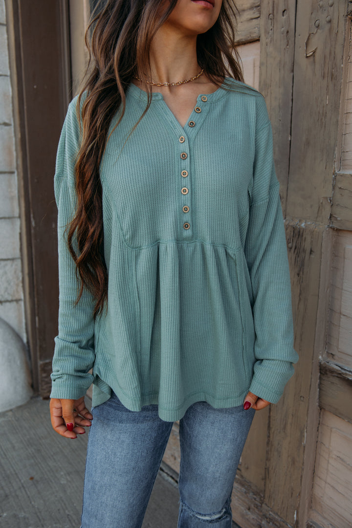 DOORBUSTER All About Me Top - Sage