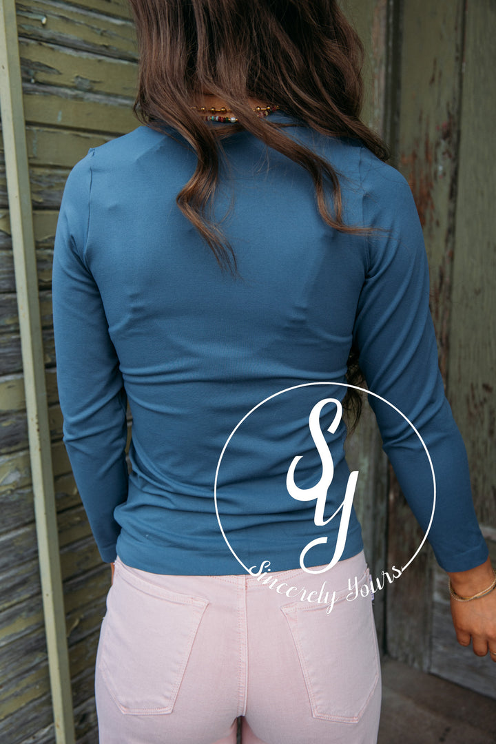Sassy and Chic Top- Denim