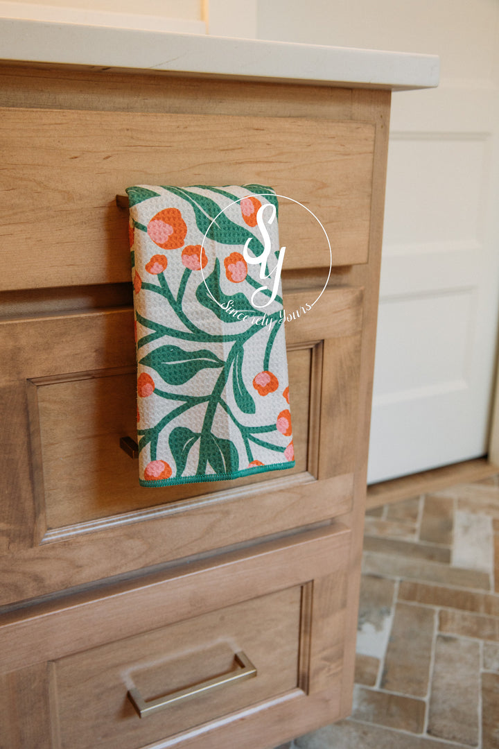 Olive Gardenia: Reversible Hand Towel