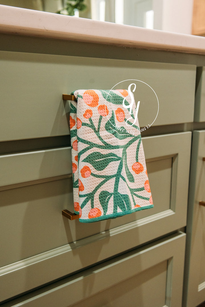 Olive Gardenia: Reversible Hand Towel