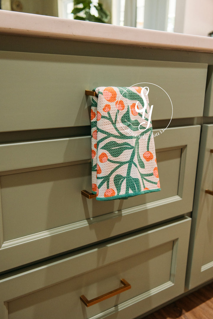 Olive Gardenia: Reversible Hand Towel