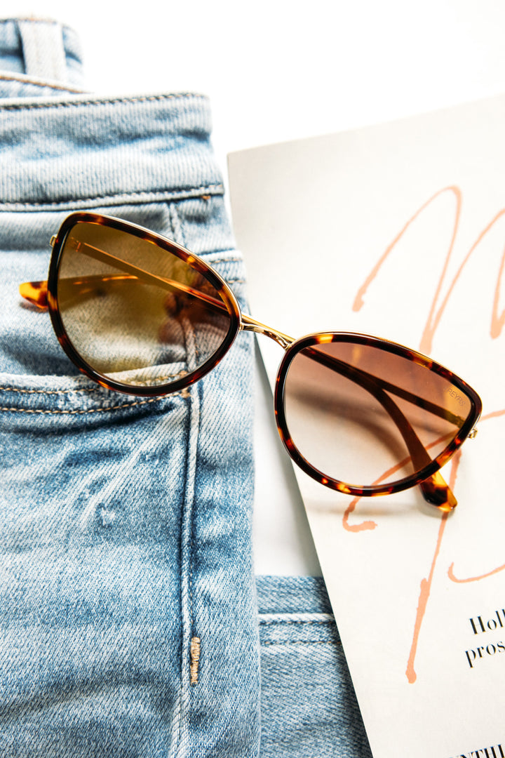 In Love Sunglasses - Tortoise/Gold Mirror