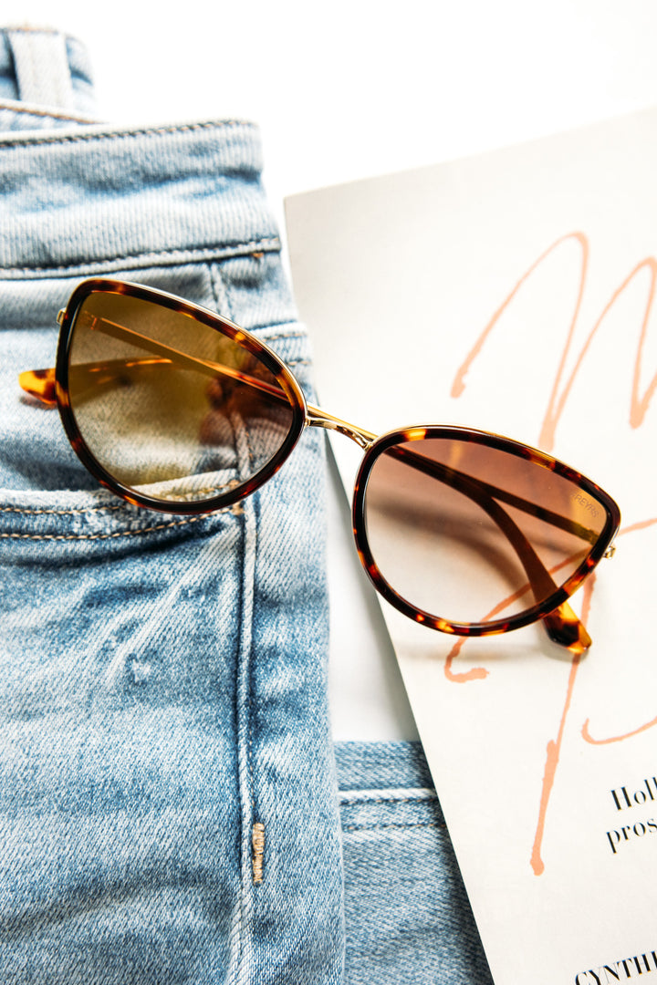 In Love Sunglasses - Tortoise/Gold Mirror