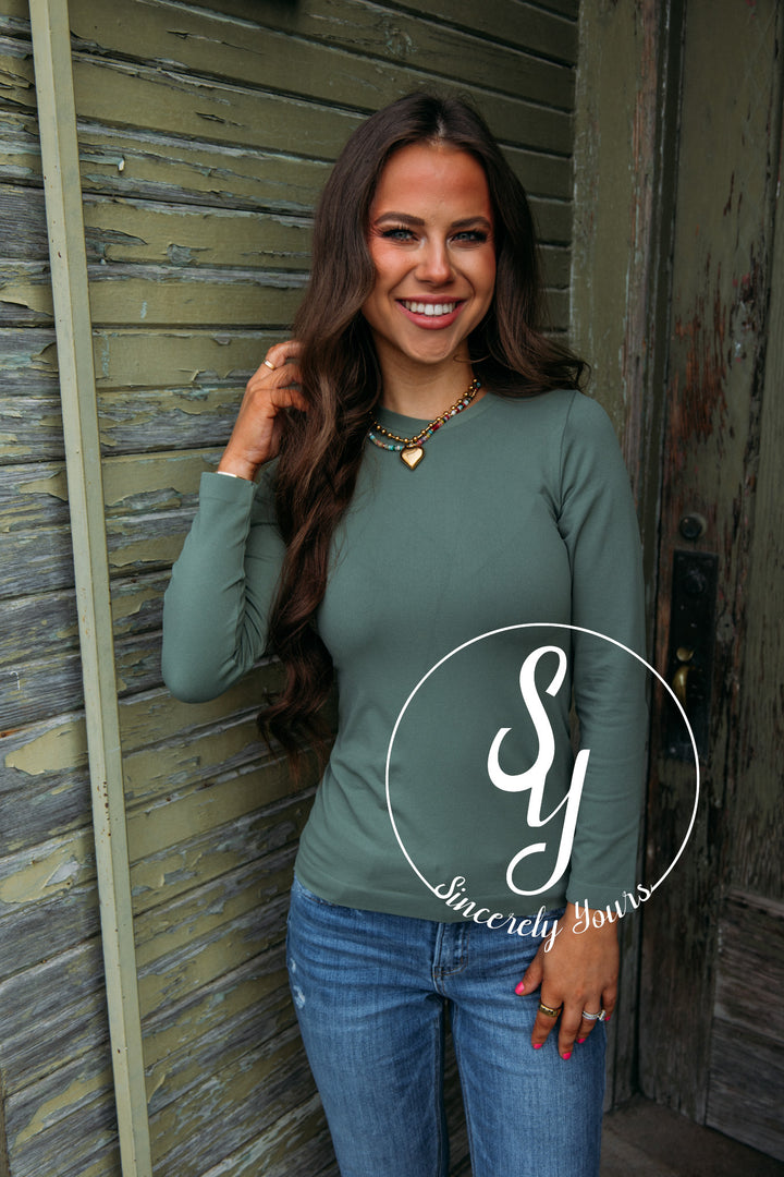Sassy and Chic Top- Olive