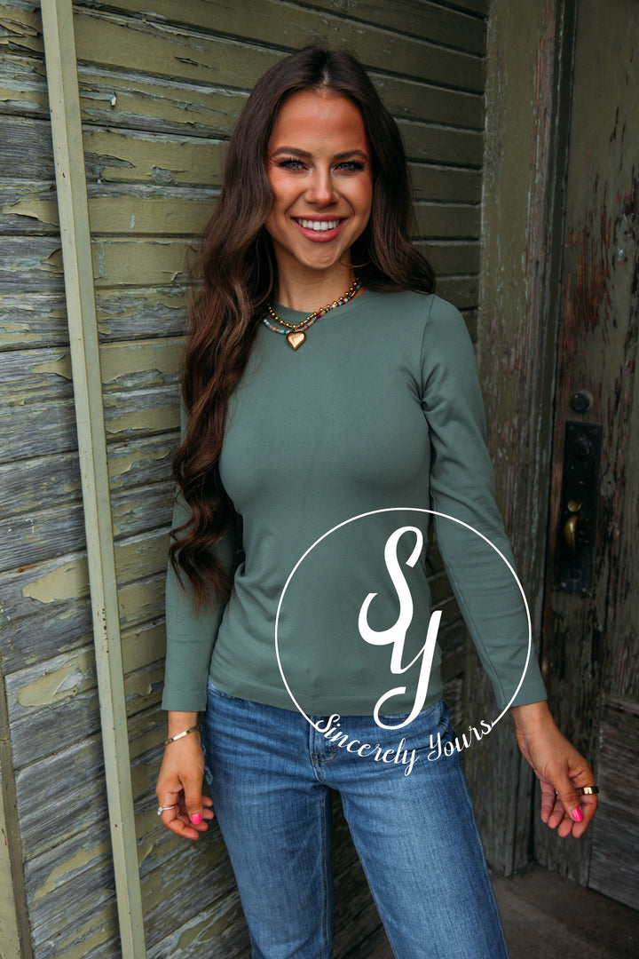 Sassy and Chic Top- Olive