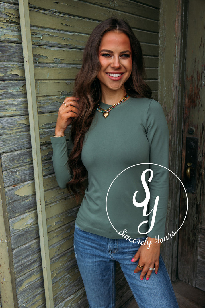 Sassy and Chic Top- Olive