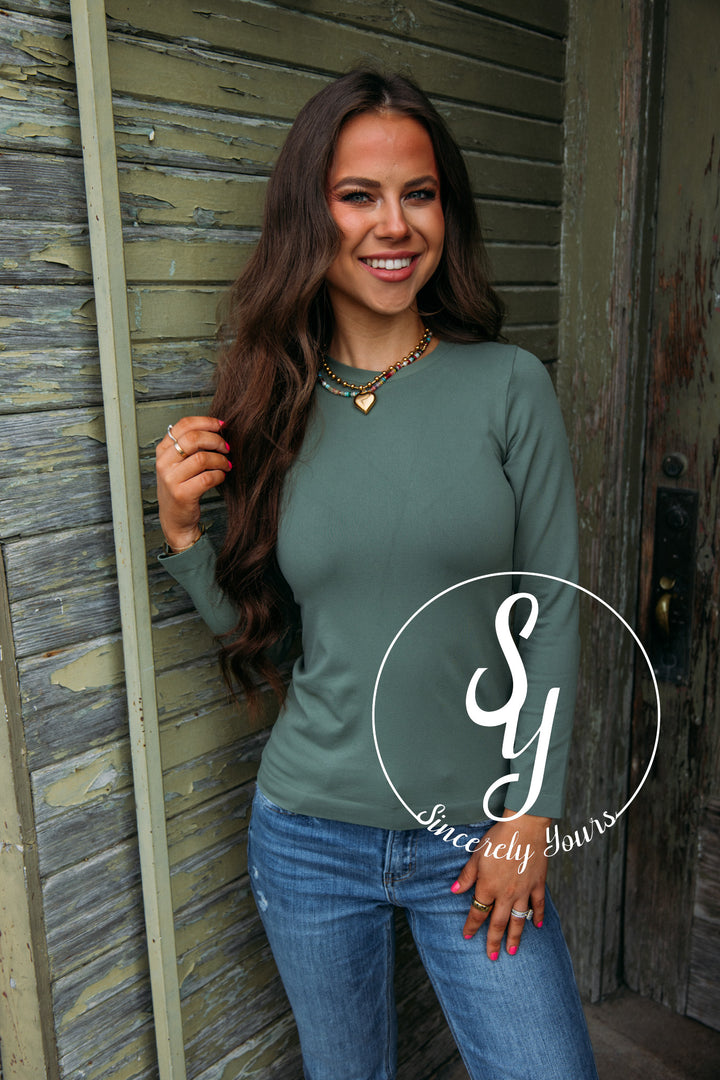 Sassy and Chic Top- Olive