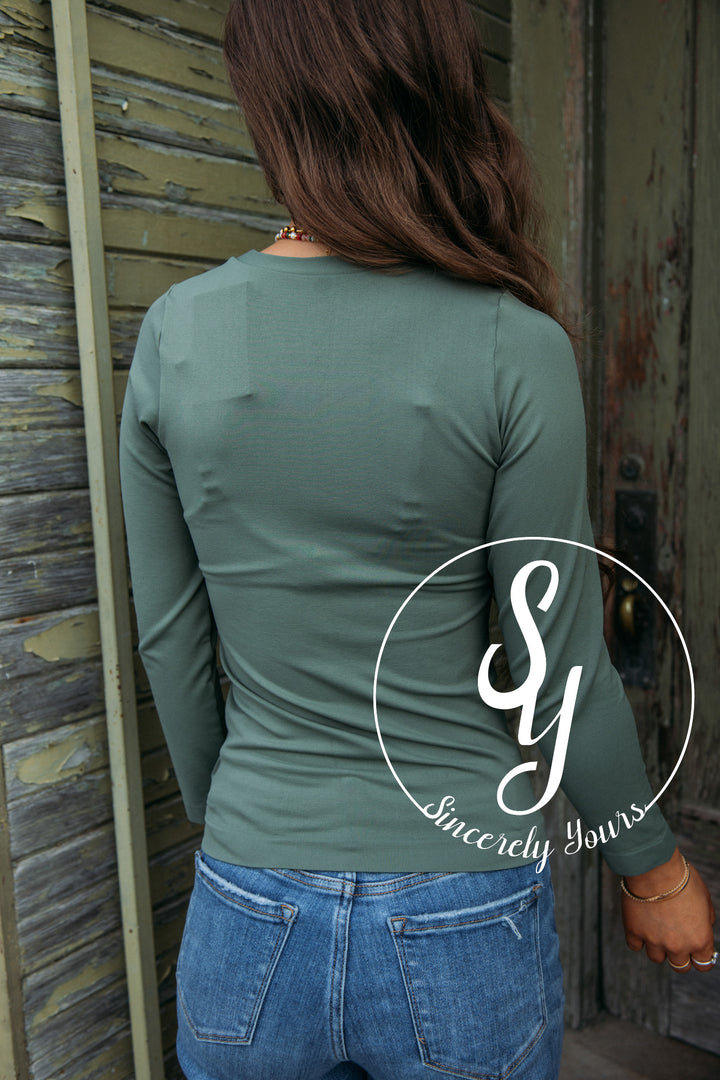 Sassy and Chic Top- Olive
