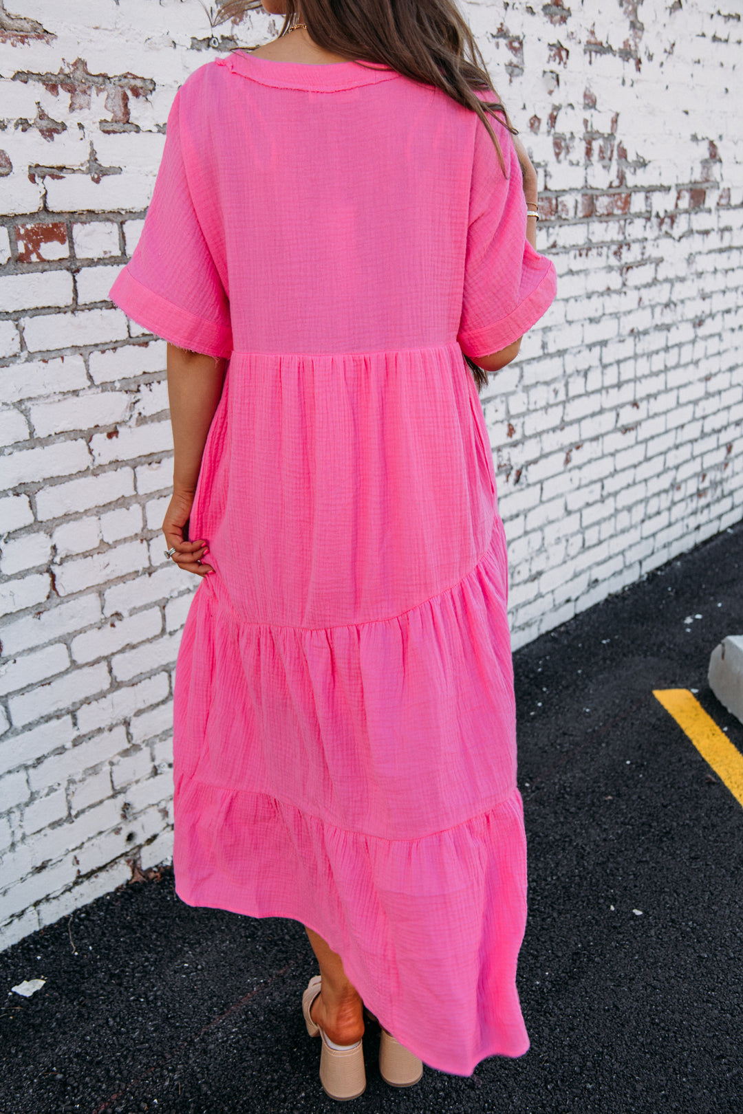 Step Into Spring Dress - Pink