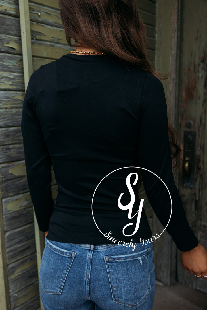 Sassy and Chic Top- Black
