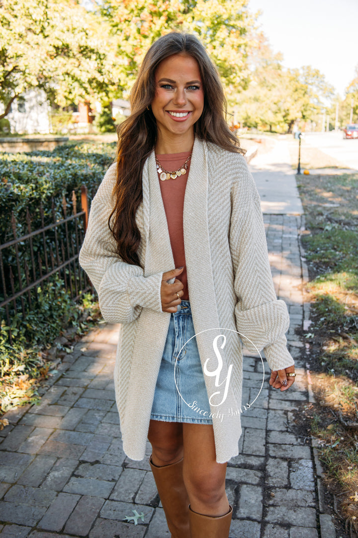 Fall Cozy Cardigan- Taupe