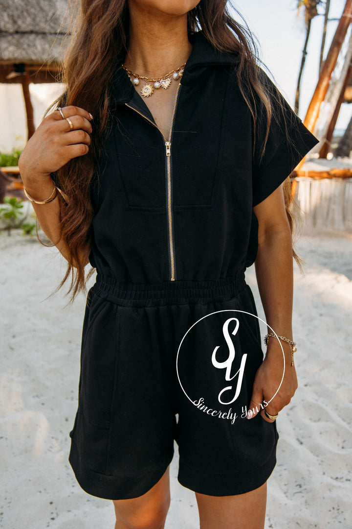 Kind Eyes Romper - Black