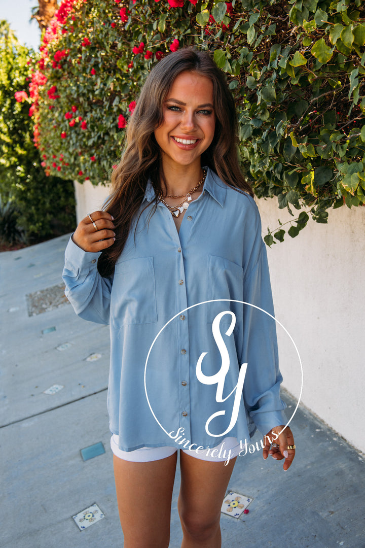 Sea Breeze Top-Chambray