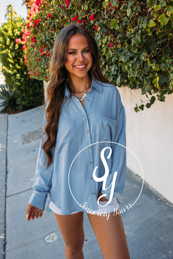 Sea Breeze Top-Chambray