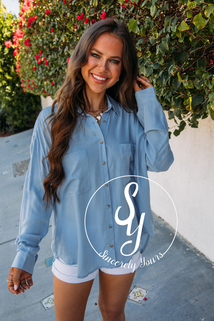 Sea Breeze Top-Chambray