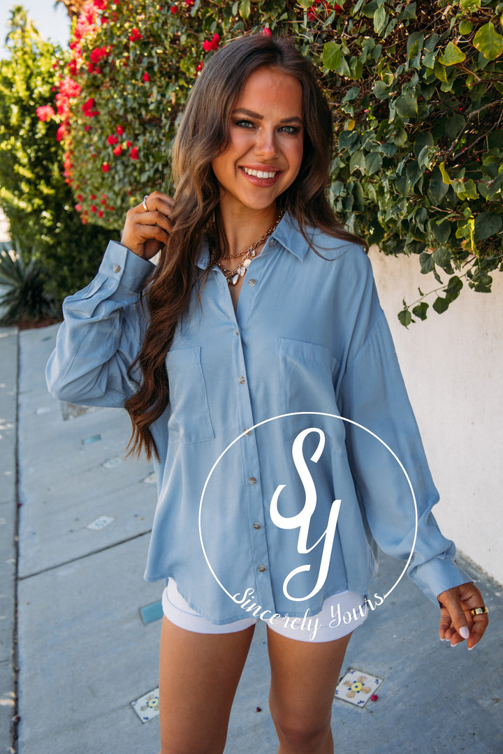 Sea Breeze Top-Chambray