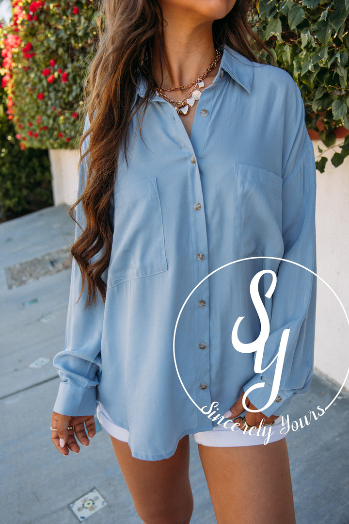 Sea Breeze Top-Chambray