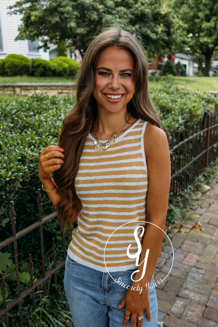 Never Ever Tank - Mustard White