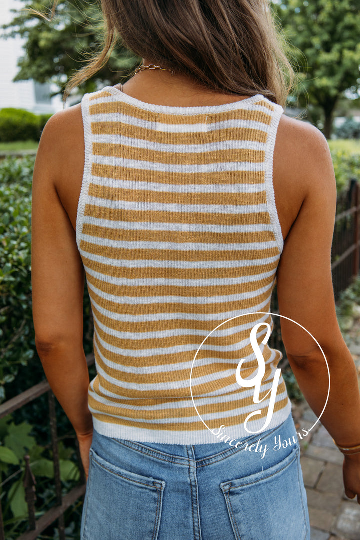 Never Ever Tank - Mustard White