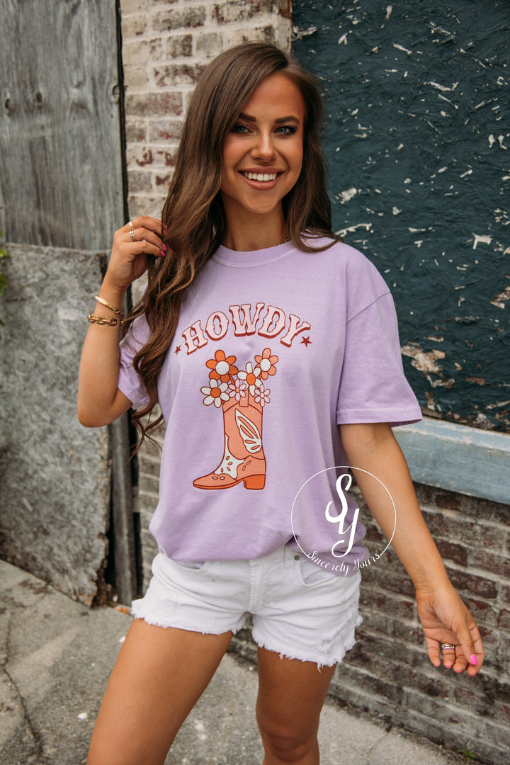 Howdy Flower Graphic - Orchid