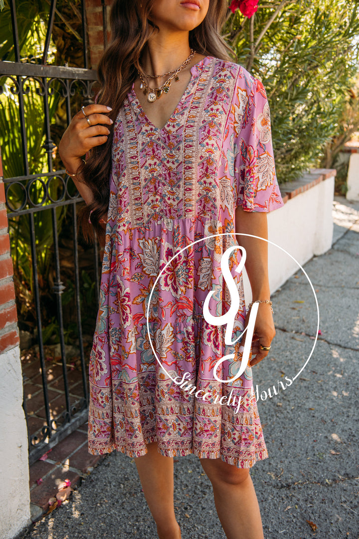 Layton Dress - Calypso Pink