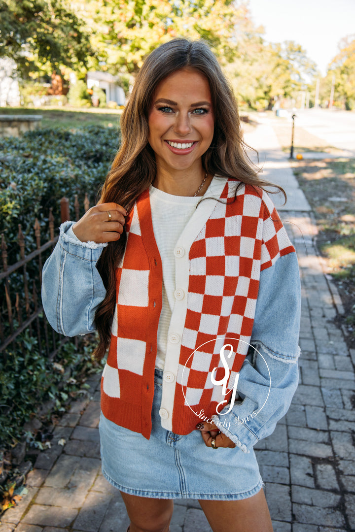 Check Me Out Cardigan - Pretty Orange
