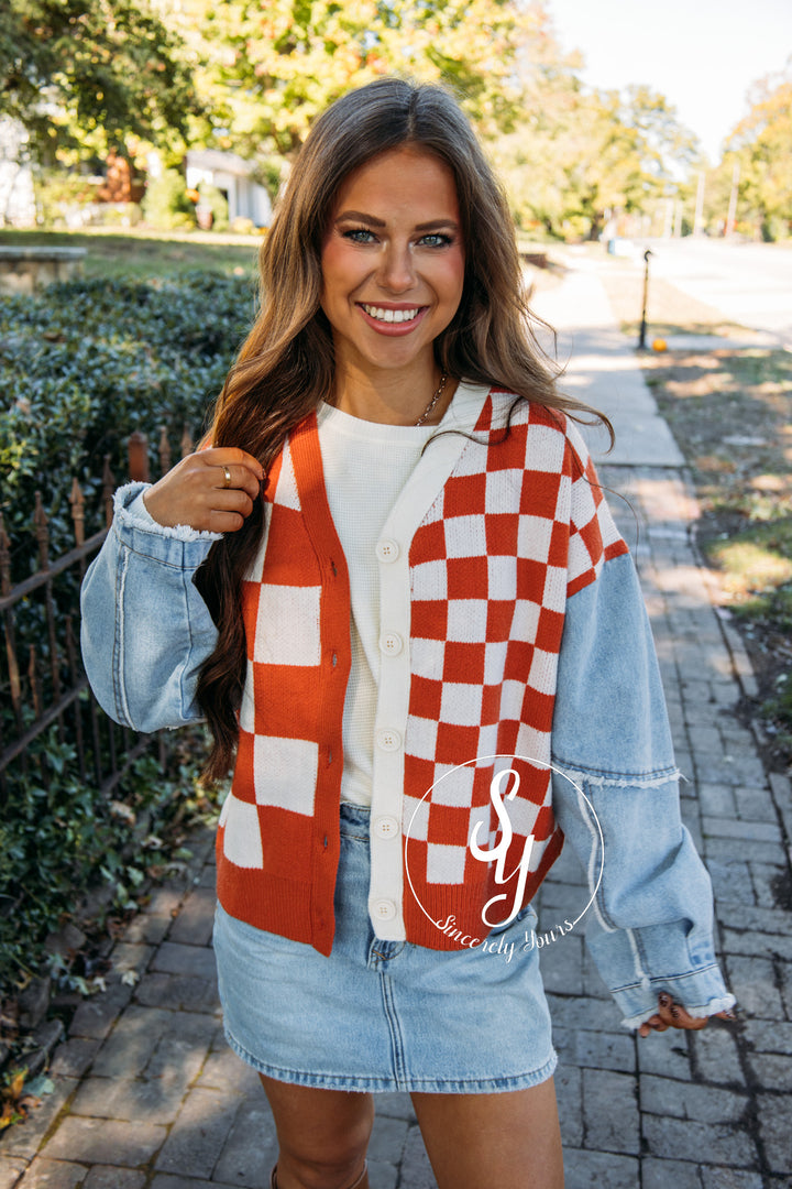 Check Me Out Cardigan - Pretty Orange
