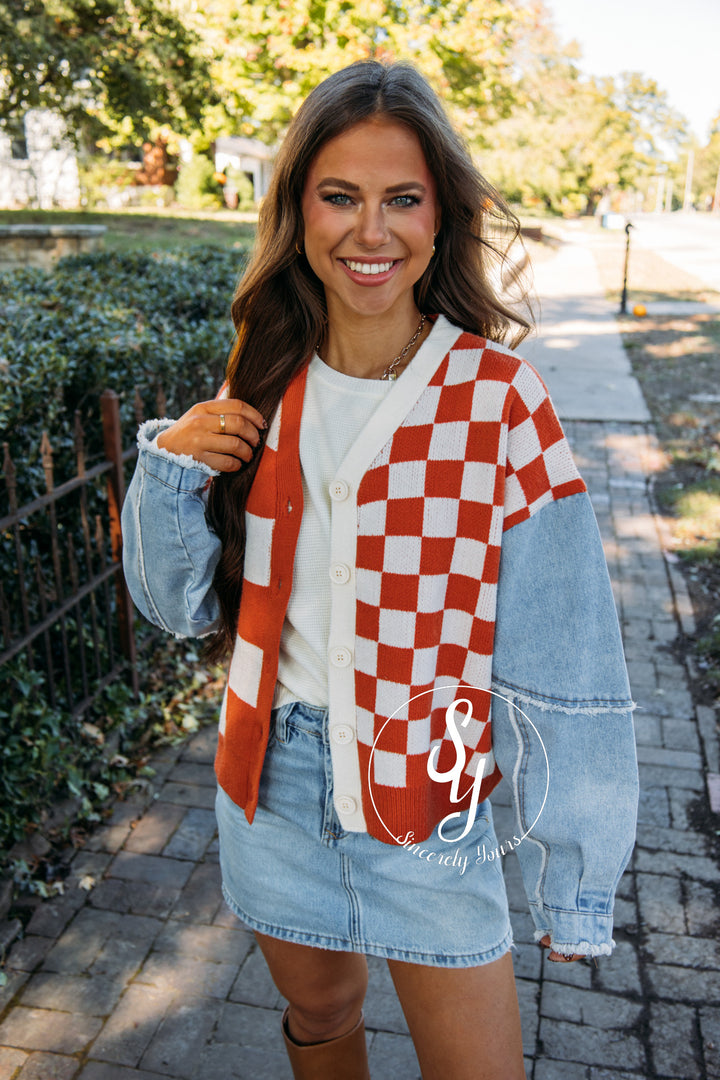 Check Me Out Cardigan - Pretty Orange