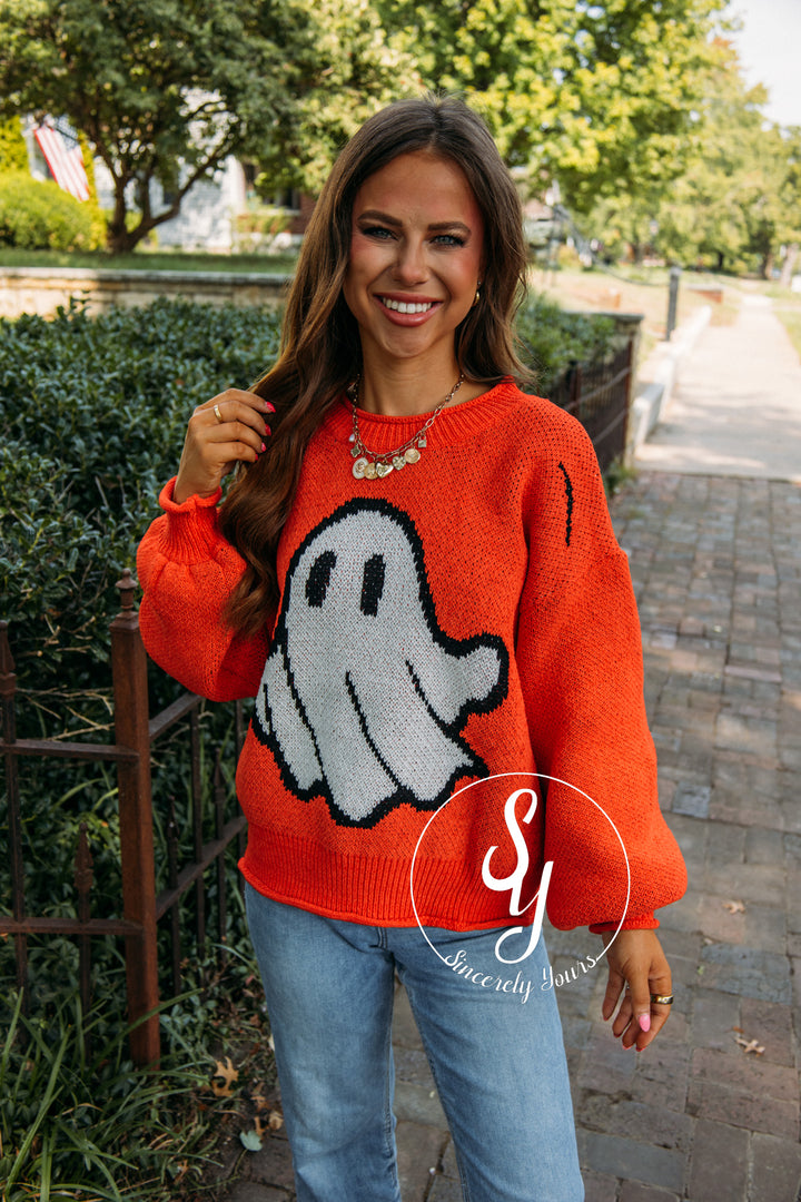 Little Ghost Sweater - Orange