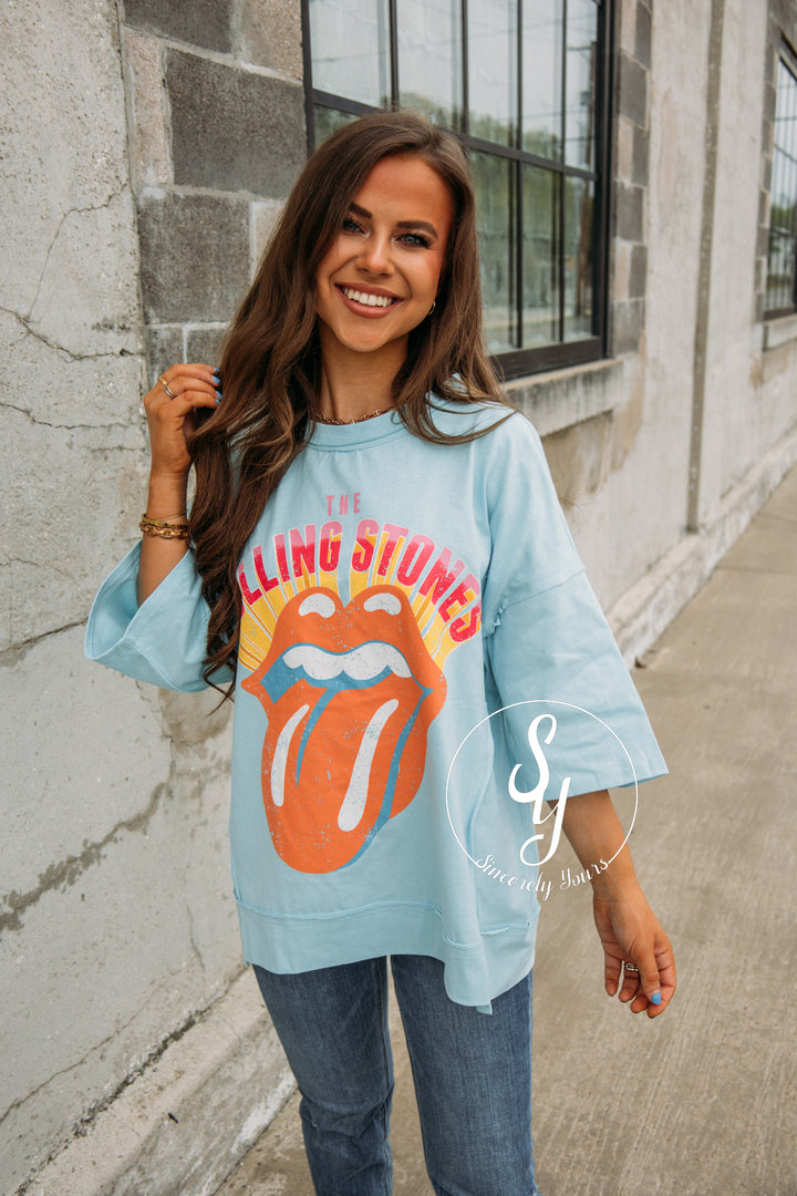 The Rolling Stones Summer Tee - Light Blue
