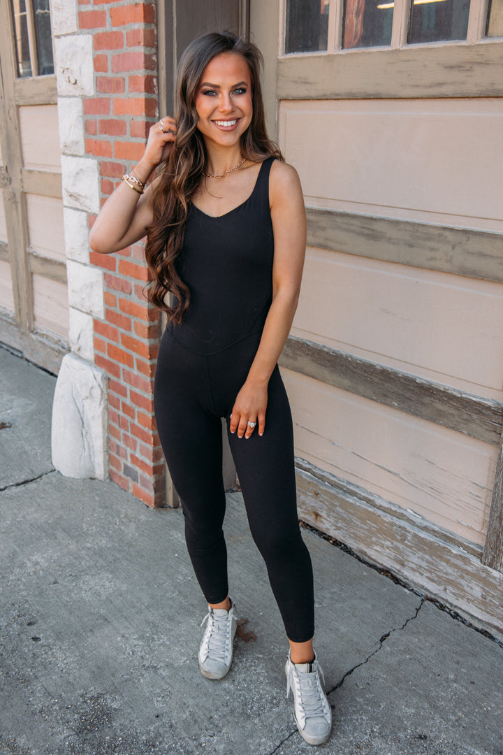 Passing Time Jumpsuit - Black