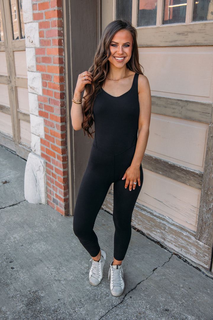 Passing Time Jumpsuit - Black