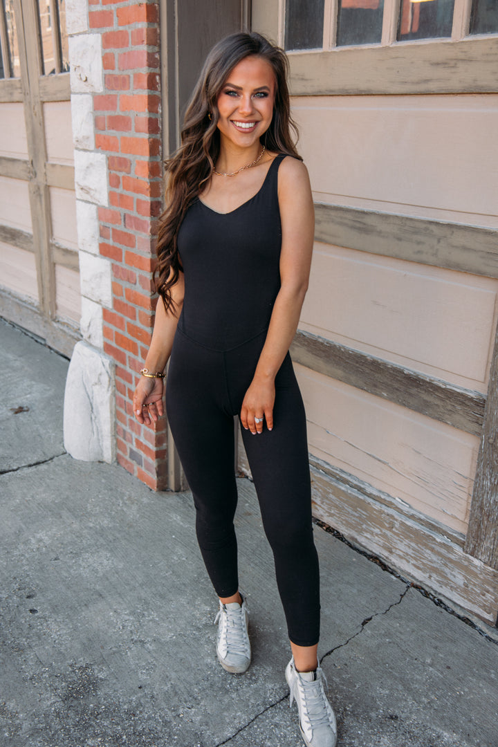 Passing Time Jumpsuit - Black