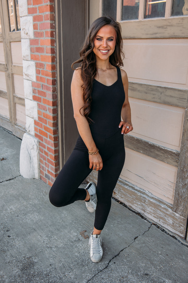 Passing Time Jumpsuit - Black