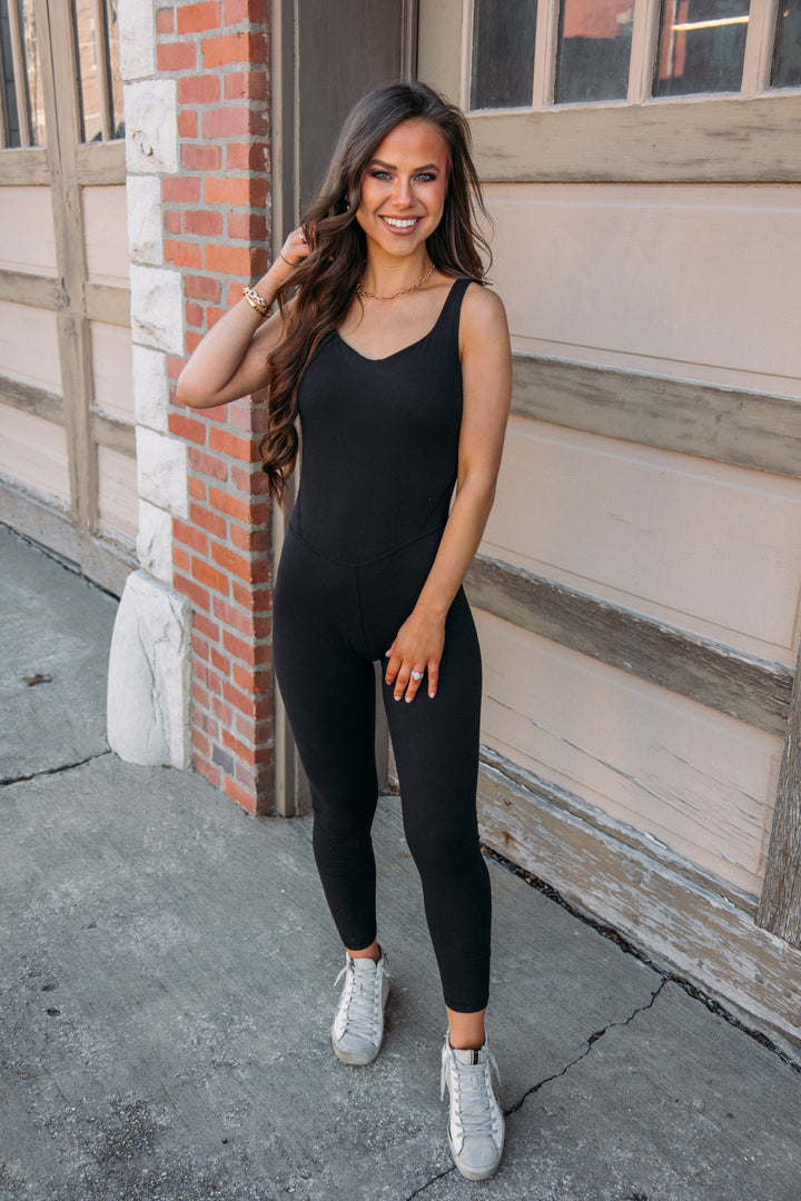 Passing Time Jumpsuit - Black